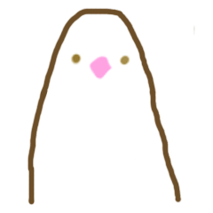 白い文鳥さんスタンプ