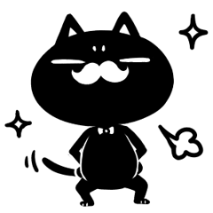白髭黒猫
