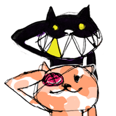 黒とミケ