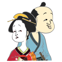 まいこぶし(舞妓・武士)