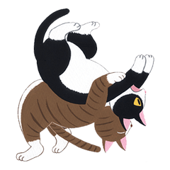 なかよし猫のクロとチャコ