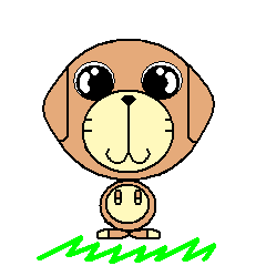 犬のキャラクターディッキーのスタンプ