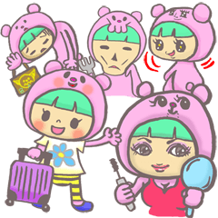 くま女。日常スタンプ