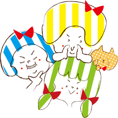 しましま３姉妹とみずたまのタマ