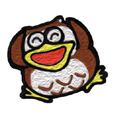 手書きのふくろうのスタンプです。