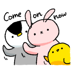 うさぎとひよことぺんぎんと。