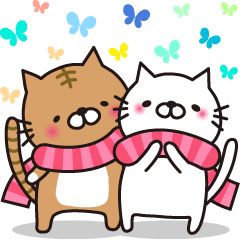 虎にゃんこと白にゃんこ２