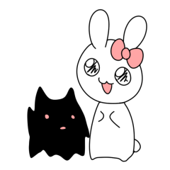 うさぴょんちゃんと時々にゃんこくん