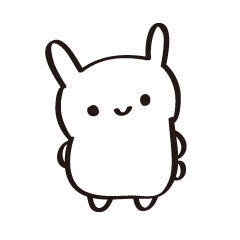 白うさぎさんスタンプ