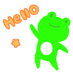 カエルさん日常会話スタンプ(英語表記)