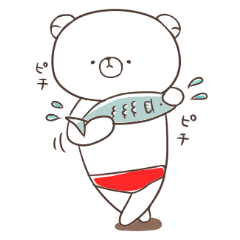 表情が変わらないしろくま