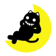 黒のお化け猫