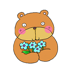 コミカルなクマスタンプ