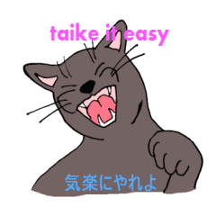黒猫シャーとワンフレーズ英会話