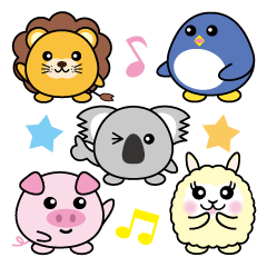 まんまる動物スタンプ2