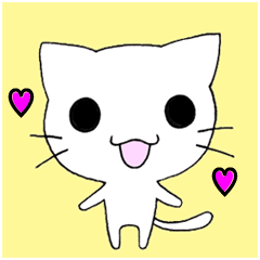しろにゃんこ!