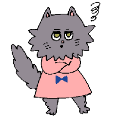 不満顔の猫
