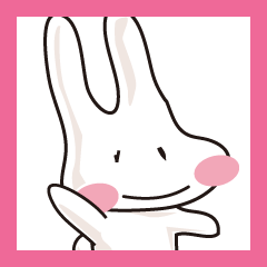 スリッパうさぎくんのスタンプ