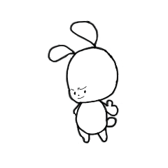むっすりウサギ