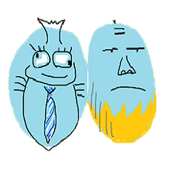 昆虫とゆで卵男