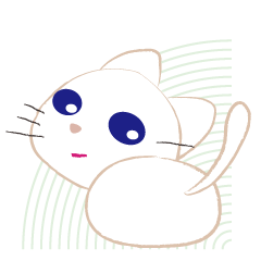 白ねこ”にゃえもん”気まぐれ猫の日常会話