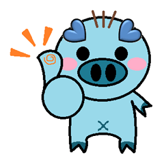 San Mao Blue Pig
