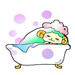 カラフルなふわふわひつじ
