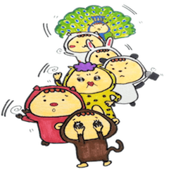 おもしろ生き物スタンプ
