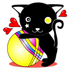 遊ぶことが好きな黒猫