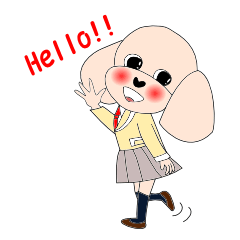 女子高校生のトイプードルのパール
