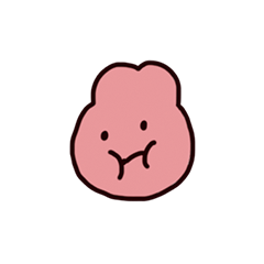 耳がくっついたウサギ