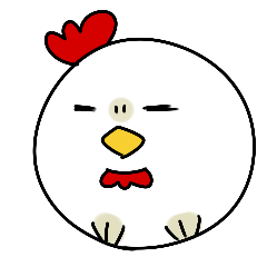 無愛想にわとり