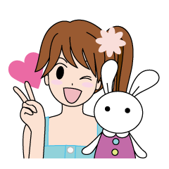 もえちゃんとウサギ