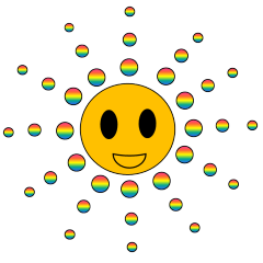 The sun and the moon