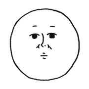 お顔のスタンプ