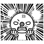 漫画っぽい赤鼻で片眉毛なやつ