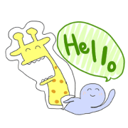 キリンと飼育員