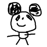 こどもがかいたようなぱんだ