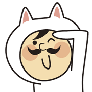 おじさん着ぐるみ猫
