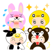 ぶぶりん被り物スタンプ