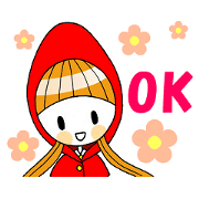 童話っぽい女の子スタンプ