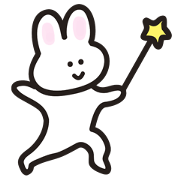魔法をかけるウサギさん