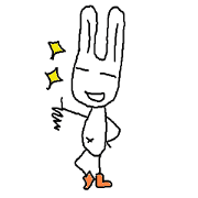 ちょいちょい上からウサギ