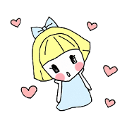 ゆるゆる作画女の子スタンプ
