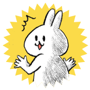 心にも思ってないよね。うさぎスタンプ
