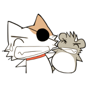 眼帯猫とハムスター第１弾