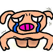 目つきが悪いぶたろう