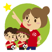 サッカー応援ママ
