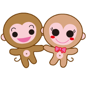 おサルくん & おサルちゃん♥
