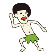 大学生アフロくん。